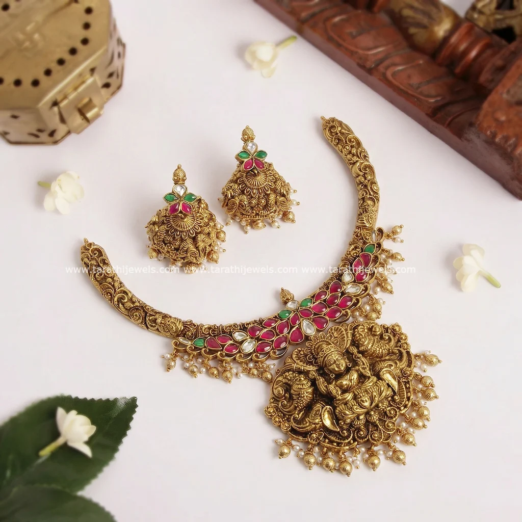 Nakshi Gold Finish Necklace N879