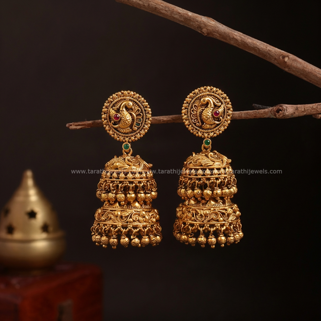 Antique Peacock Kemp Two Layer Jumka EA611