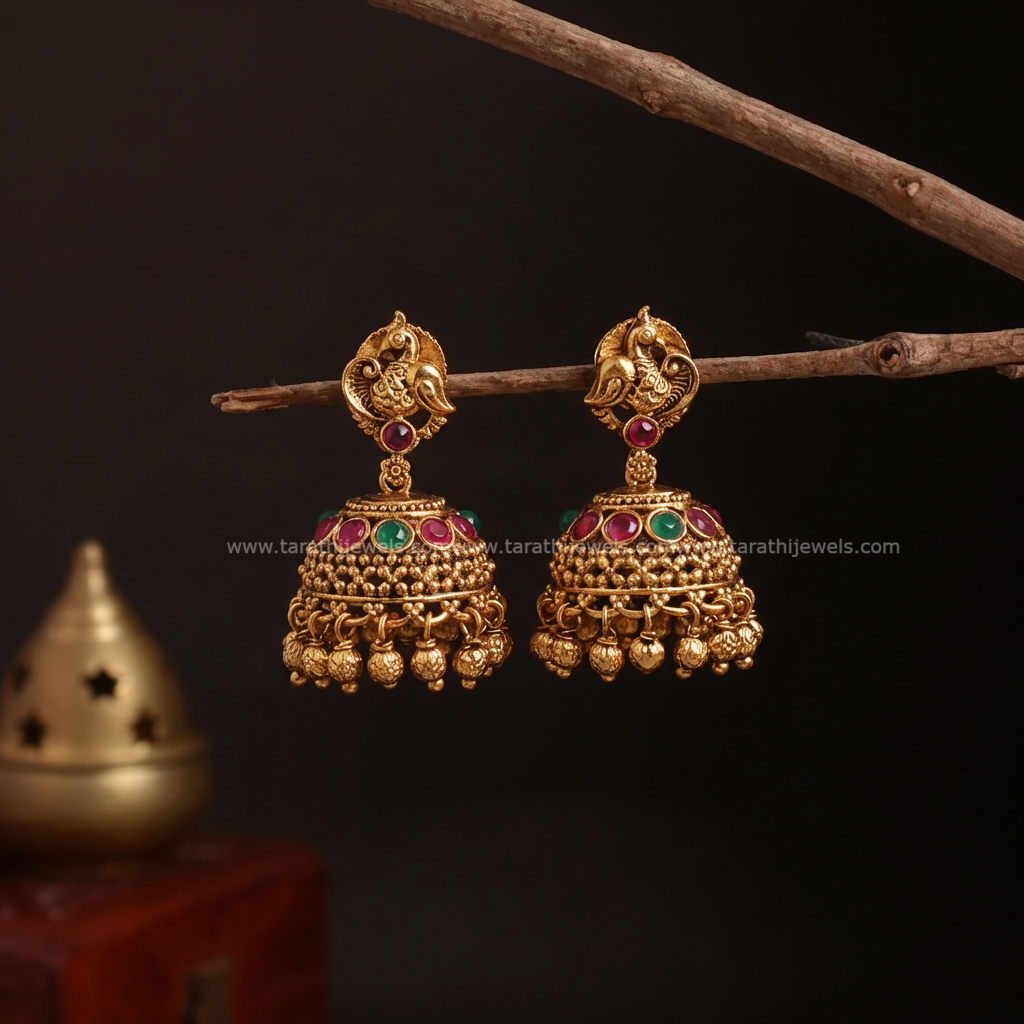 Antique Peacock Jumka EA615